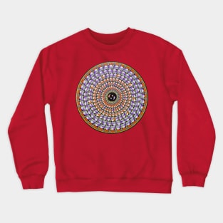 Handmade purple and orange mamdala art Crewneck Sweatshirt